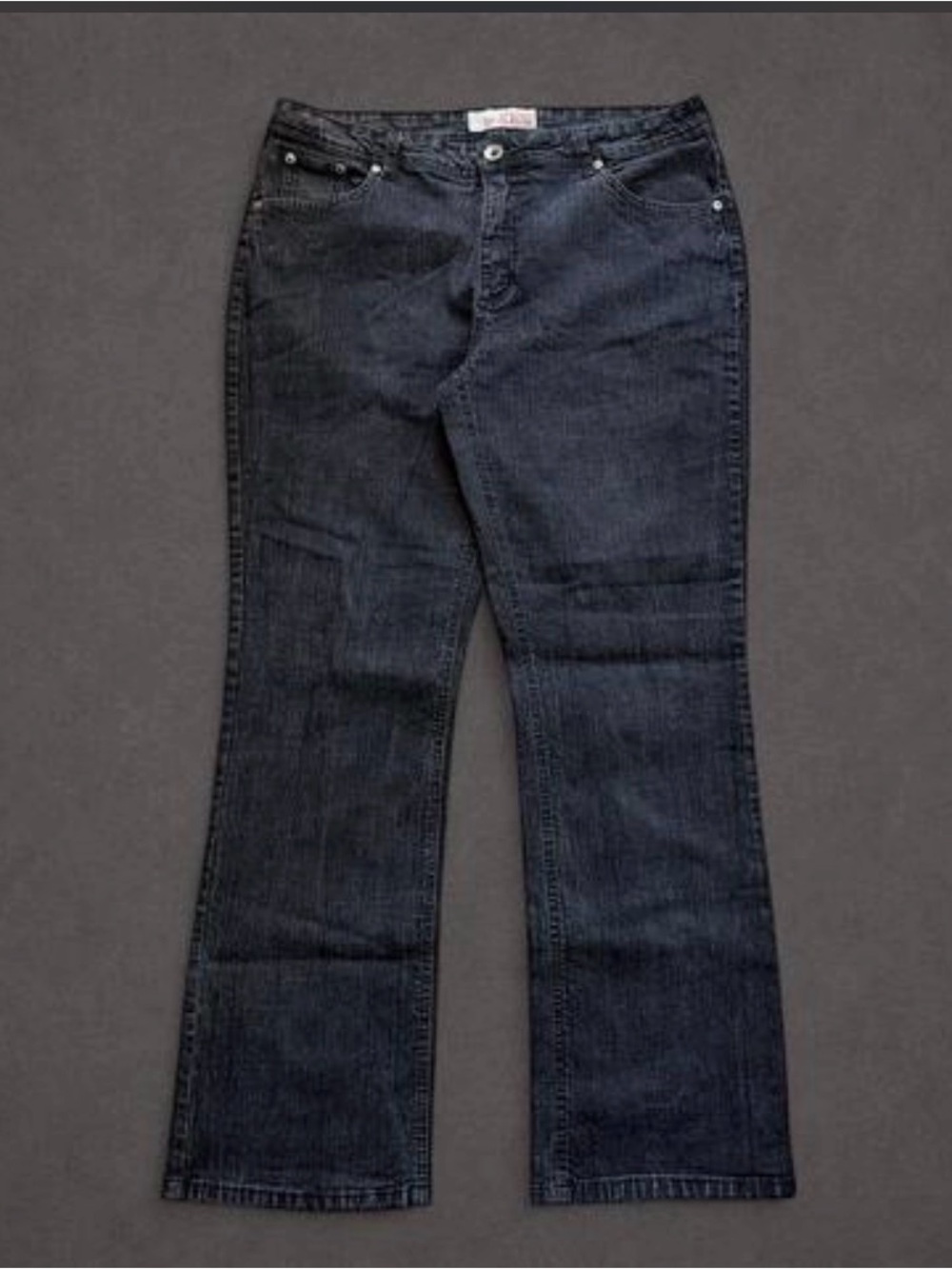 Classic Stretch Bootcut Black Denim Jeans Size 16